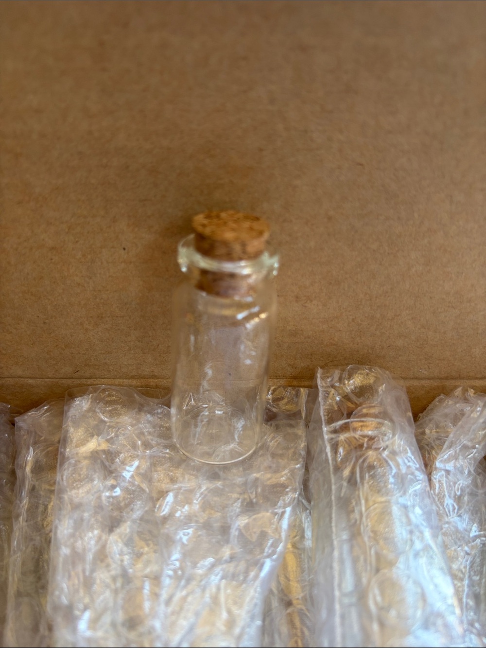 2” Mini Glass Vial Bottle with Cork - Clear Pack of 10